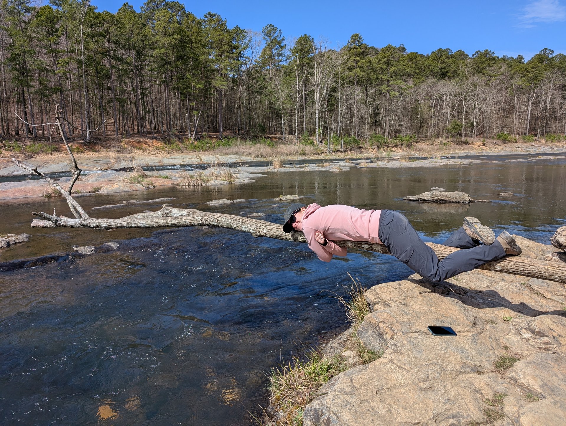 Kelly by the river in Beavers Bend State Park
