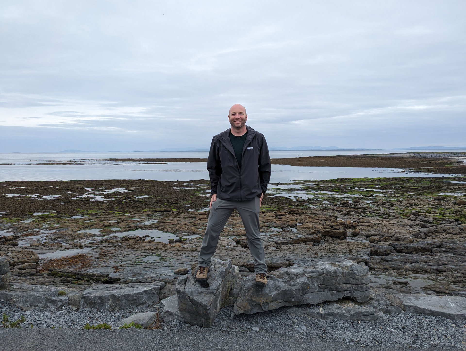 Taking in the rugged beauty of the Aran Islands coastline