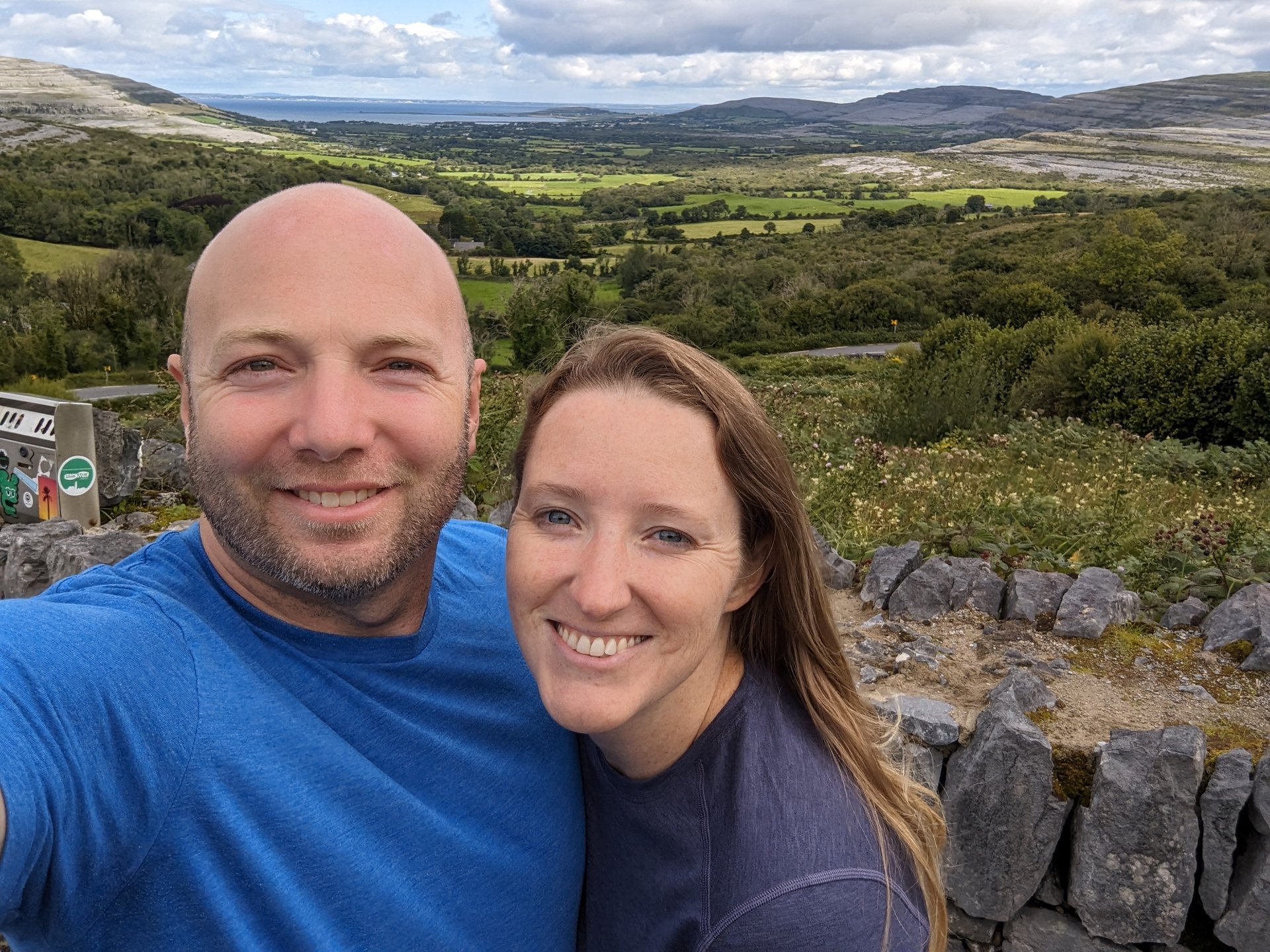 Road trip vibes with the Irish countryside behind us