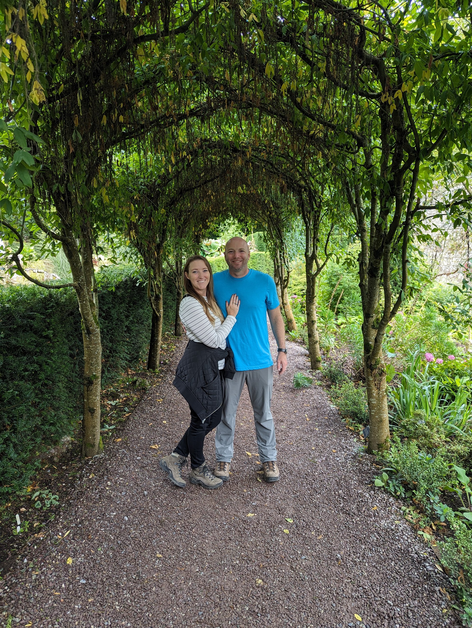 Wandering through the beautiful gardens