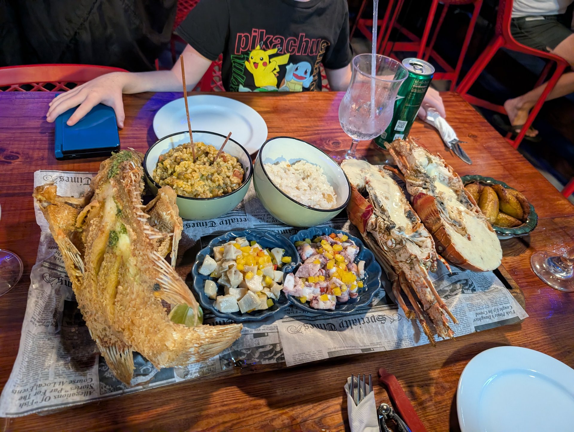 The Professor seafood feast at El Norte